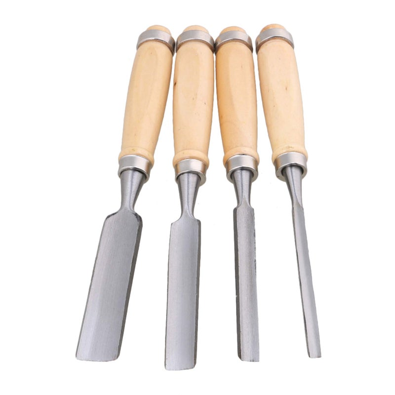 Homeswitch 4PCS Semicircle Wood Carving Hand Chisel Tool Set Woodworking Gouges - Image 3